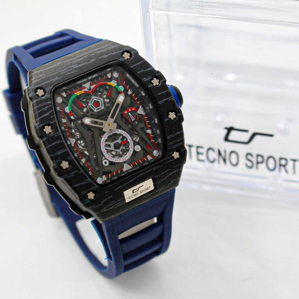 Jam Tangan Pria Analog TS-Model RM50 McLaren Edition High Quality Strap Rubber Tanggal Aktif