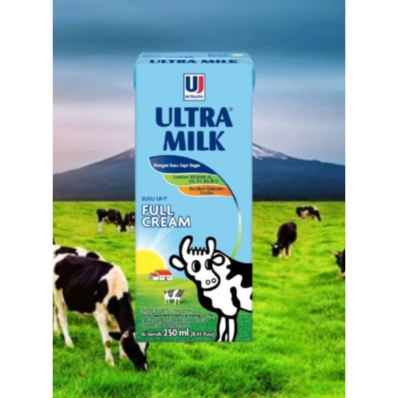 

Ultramilk full cream 250ml perdus/setengah dus