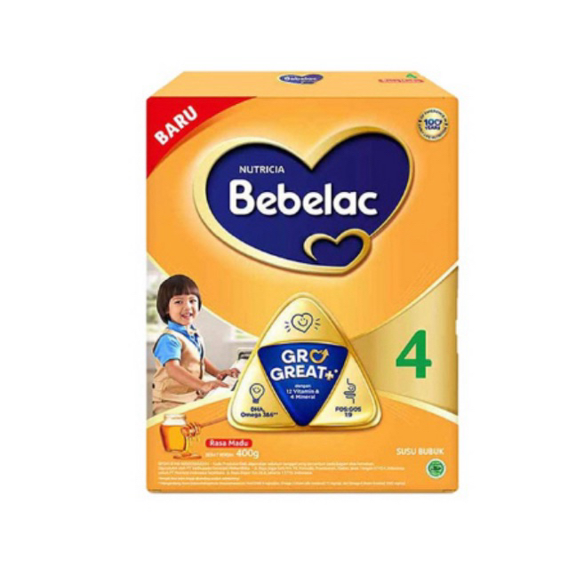 

Bebelac 4 GroGreat+ Susu Bubuk Pertumbuhan Anak Madu 400 g