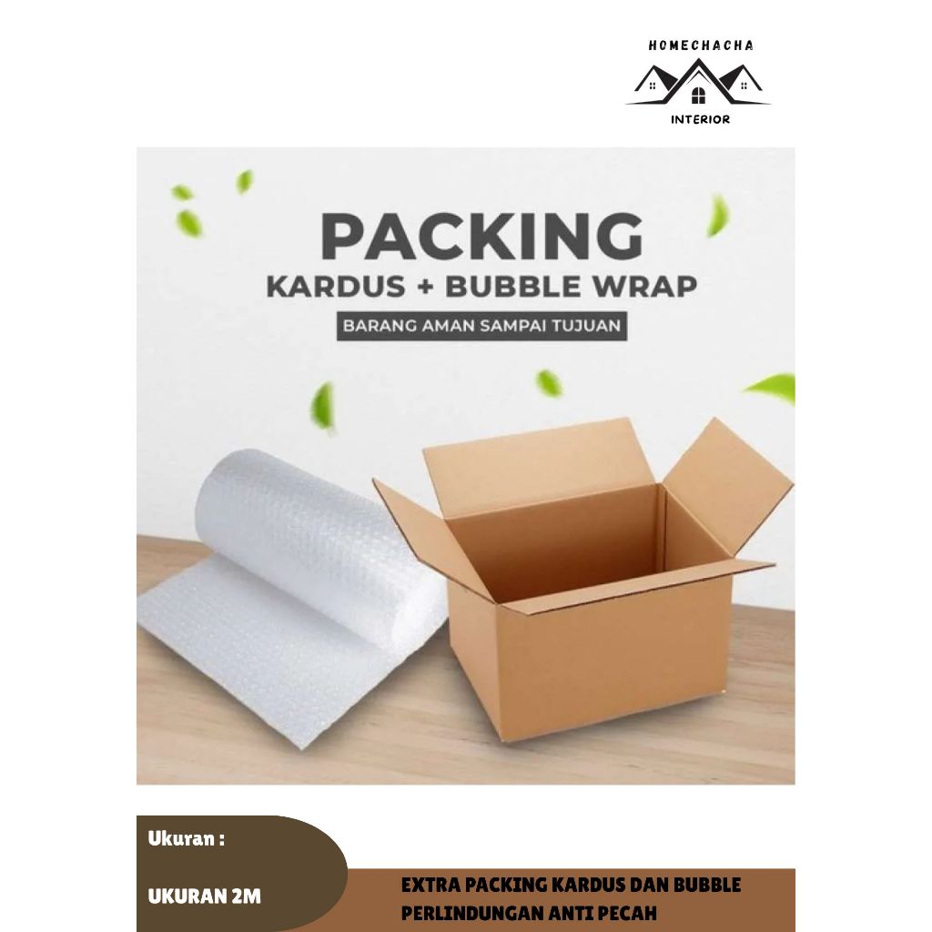 

EXTRA PACKING UKURAN 2M DAN KARDUS | BUBBLE PERLINDUNGAN ANTI PECAH