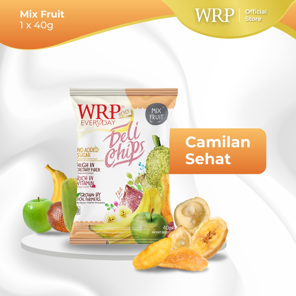 

WRP Delichips Mix Fruit 40G - Keripik Buah(Flash Sale)