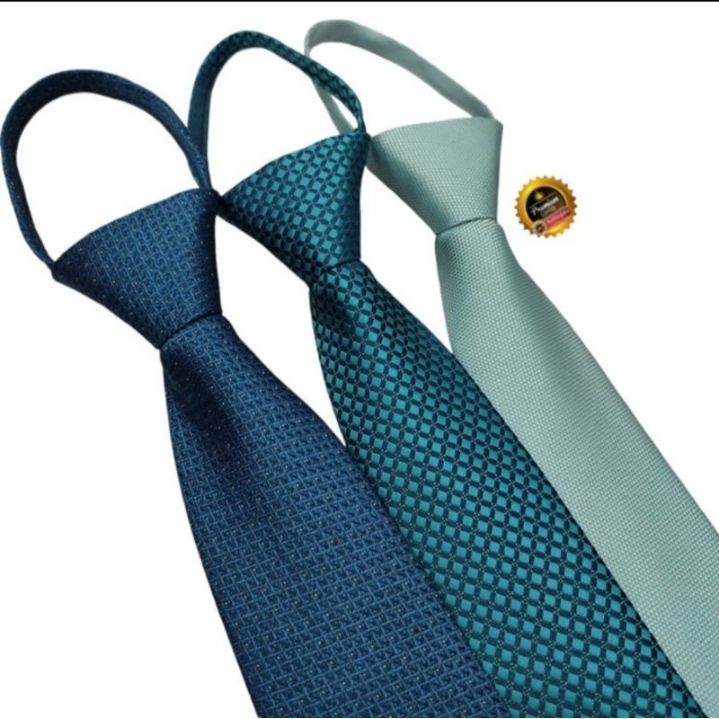 DASI INSTAN BIRU TOSCA DASI SIAP PAKAI DASI KANTOR PRIA