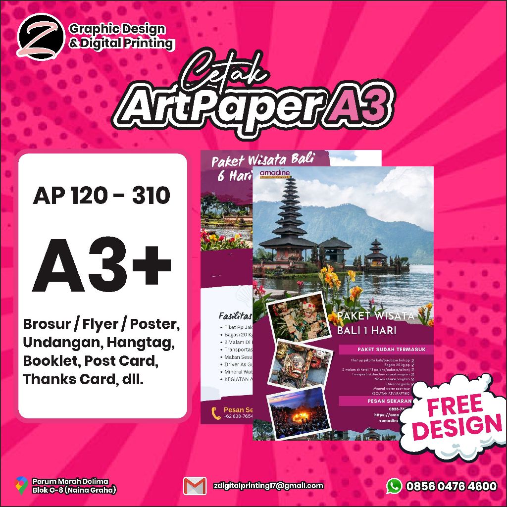 

CETAK ART PAPER A3+ | FULL COLOR & PREMIUM QUALITY