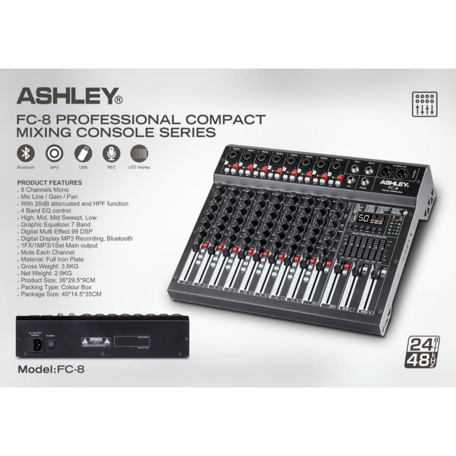 PROFESSIONAL COMPACT MIXING CONSOLE ASHLEY MIXING  8 8 CHANNEL