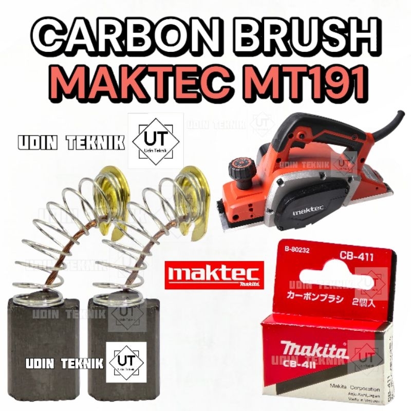 CARBON BRUSH MAKTEC MT191 CB ARANG MESIN SERUT MESIN KETAM MAKTEC MT 191 CB 411 BIASA