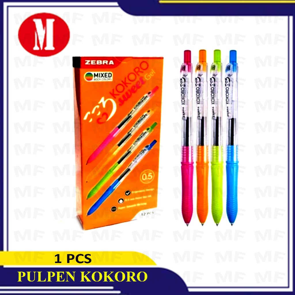 

Pulpen kokoro zebra Gel Pen 0.5 m PCS