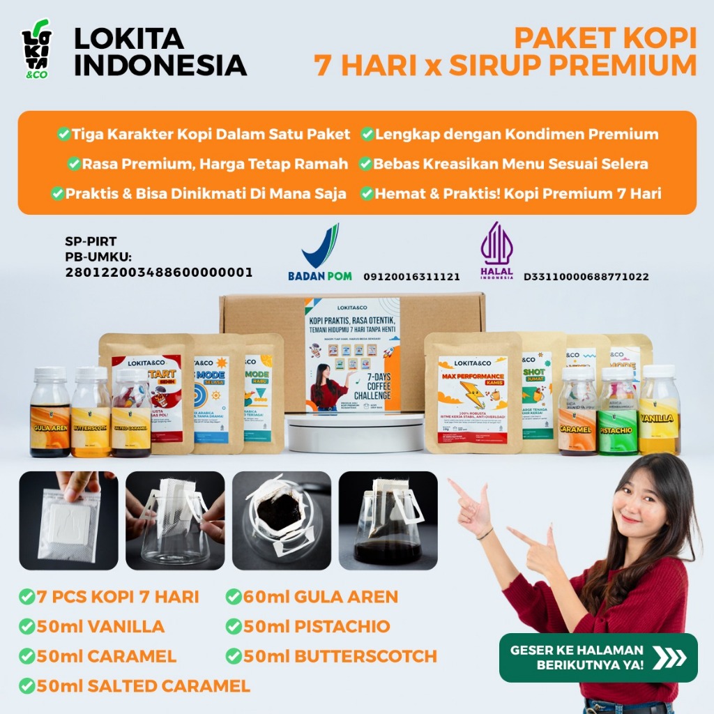 

LOKITA - Paket Komplit Kopi 7hari Coffee Dripbag