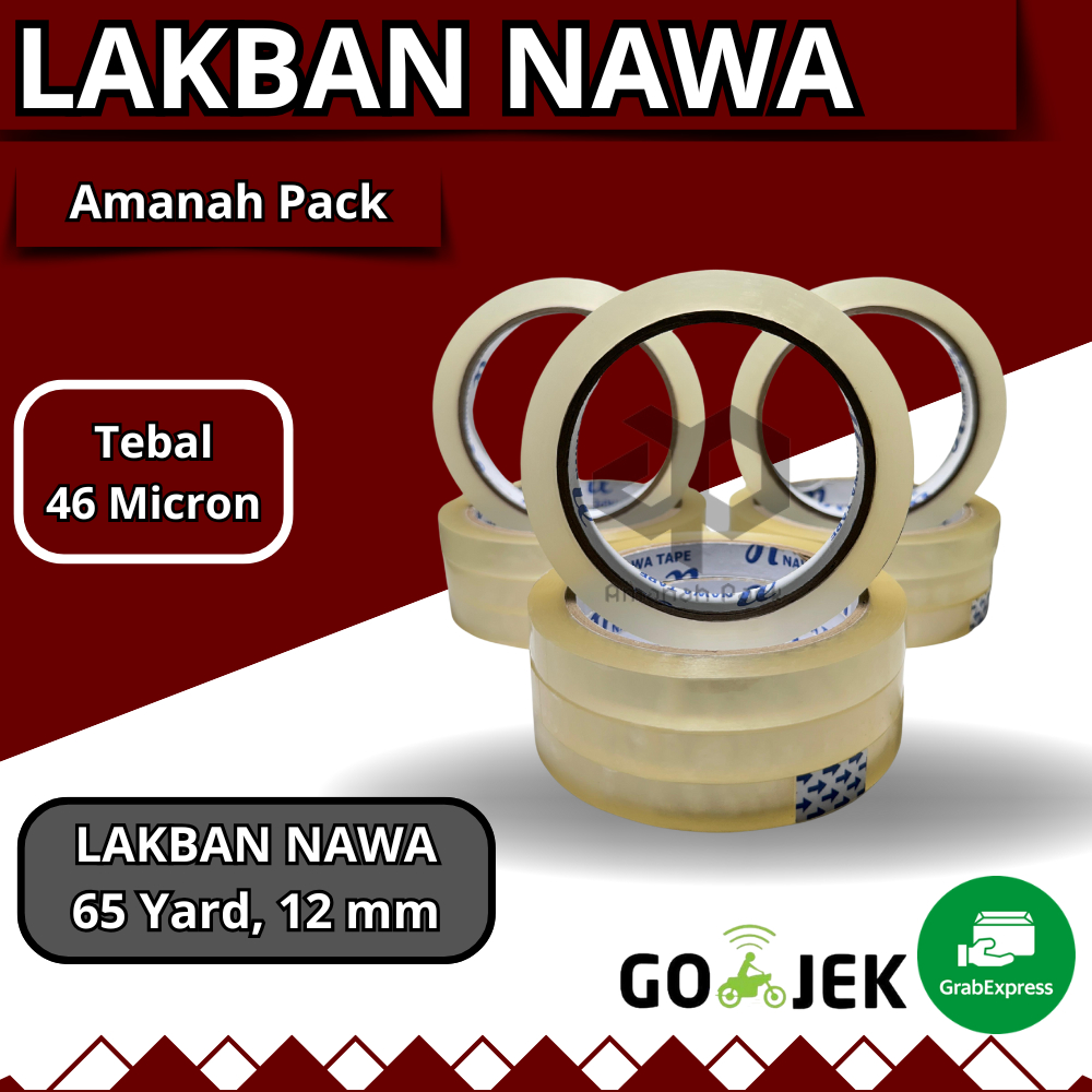 

LAKBAN NAWA TAPE 12MMX65YARD (12PCS) PALING MURAH BERKUALITAS