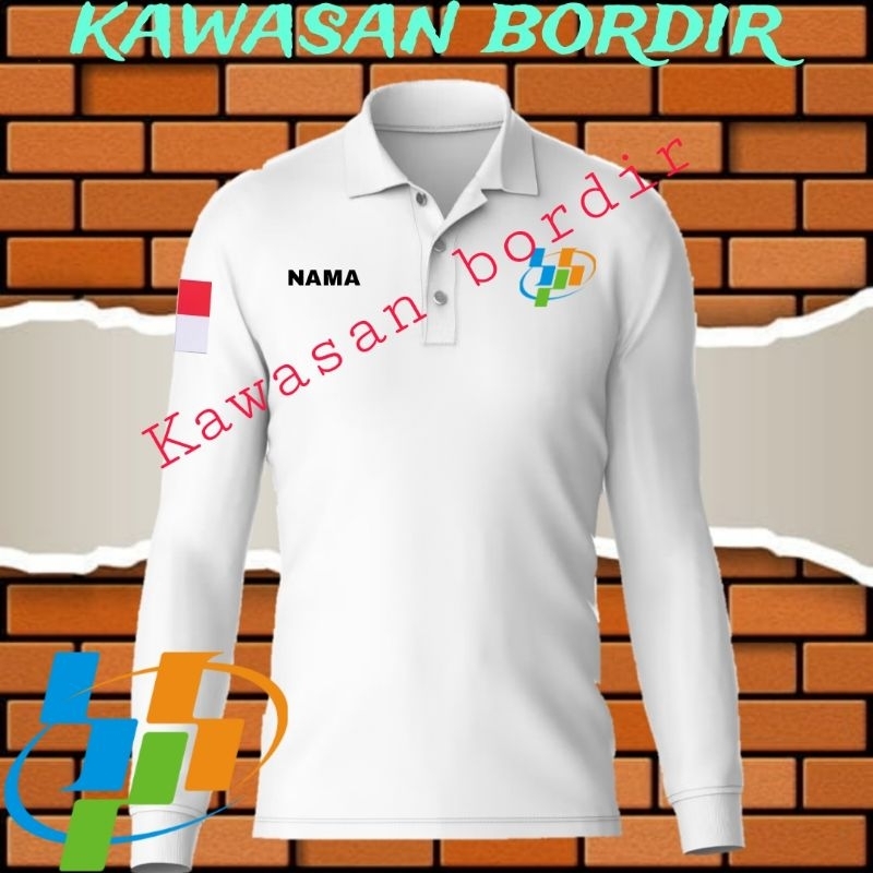 polo shirt BPS badan pusat statistik kaos bps baju bps seragam BPS badan pusat statistik full bordir