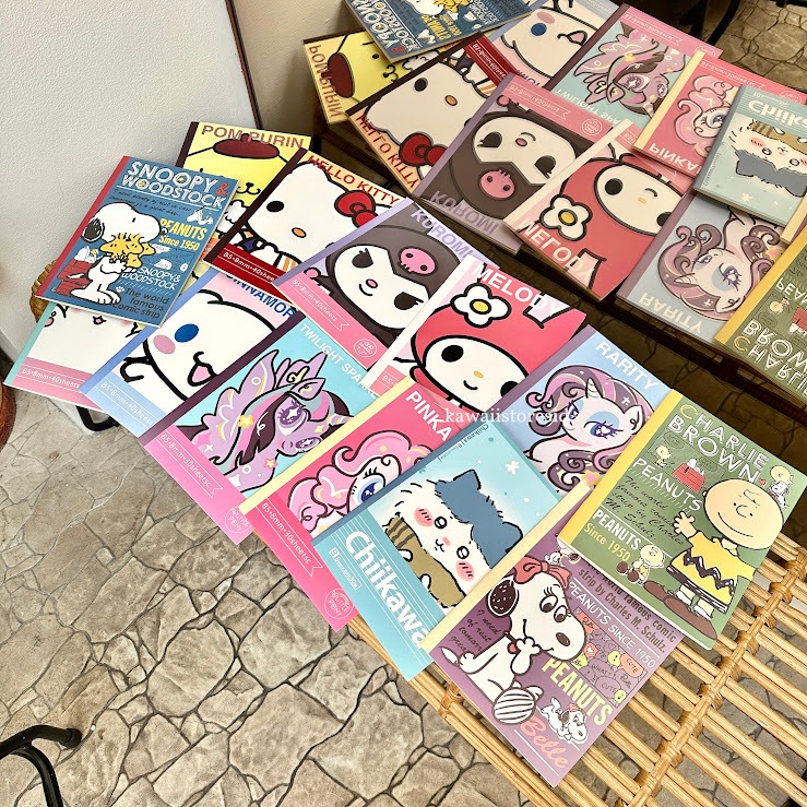 

Buku Tulis Notebook B5 Isi 30 Lembar Karakter Sanrio My Melody Cinnamorol Hello Kitty Lotso Snoopy Buzz Hangyodon My Litte Pony Lucu Unik Hadiah Gift