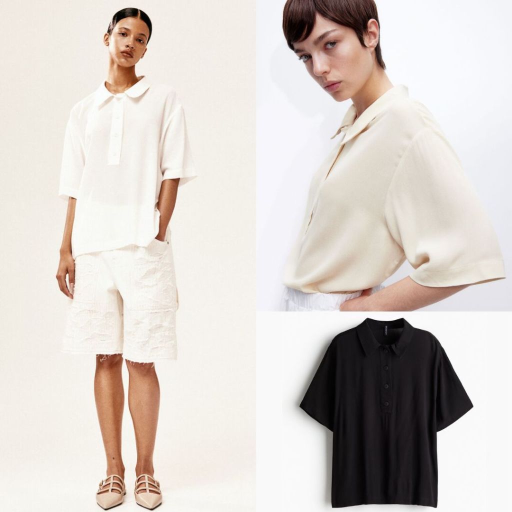 HM Sheer Crepe Shirt - Kemeja Atasan Wanita