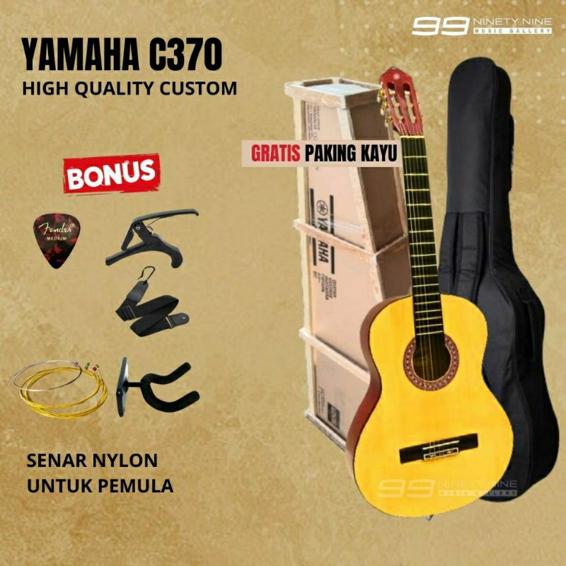 GITAR GUITAR AKUSTIK YAMAHA C370 GUITAR AKUSTIK CLASIK KLASIK SENAR NYLON