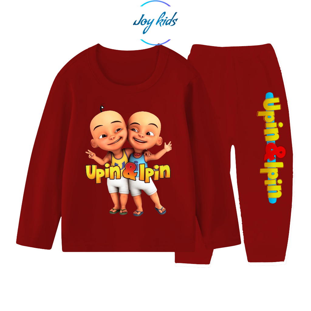 Joy Kids Upin Ipin Setelan Piyama Anak Lengan Panjang Usia 1-10 Tahun
