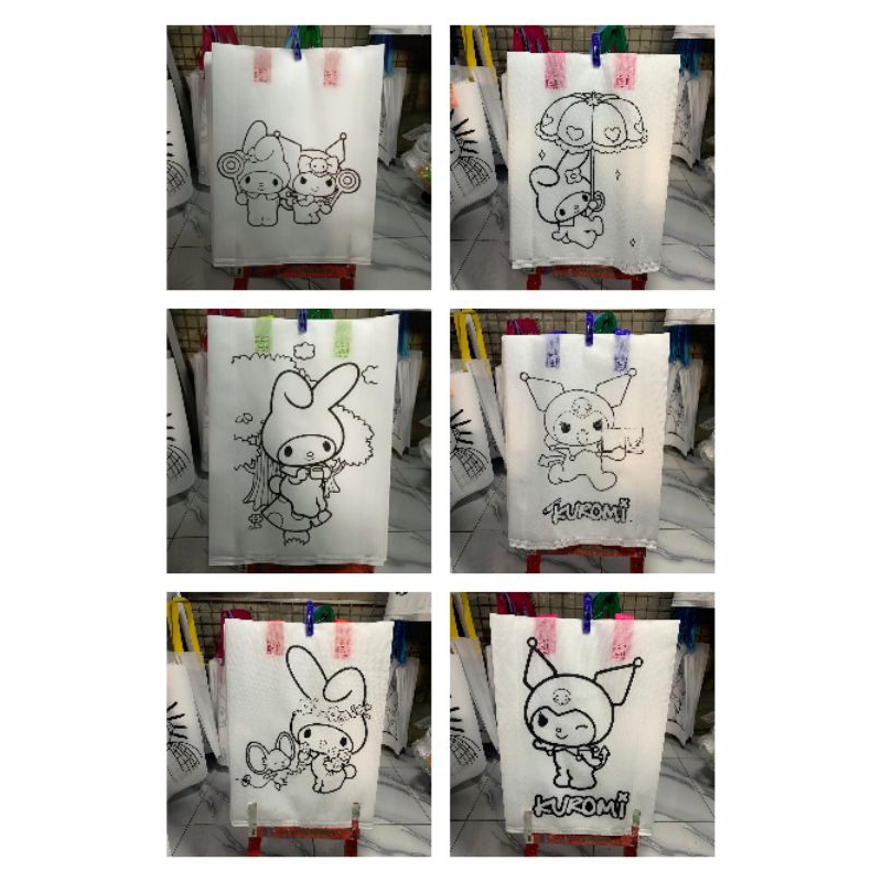 

Paket usaha 10pcs spounbon lukis. Kuromi, Melody mix