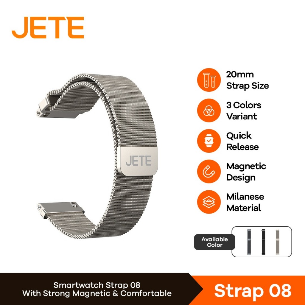 JETE Strap 08 Milanese Band for Smartwatch Garmin Apple Huawei - Original