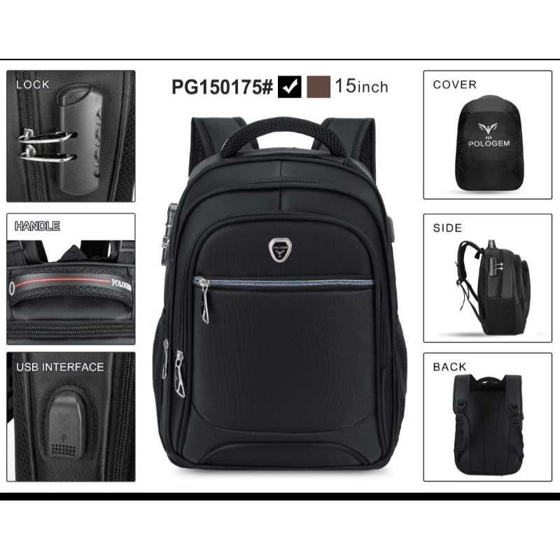 TAS RANSEL LAPTOP POLO GEM 15INCH