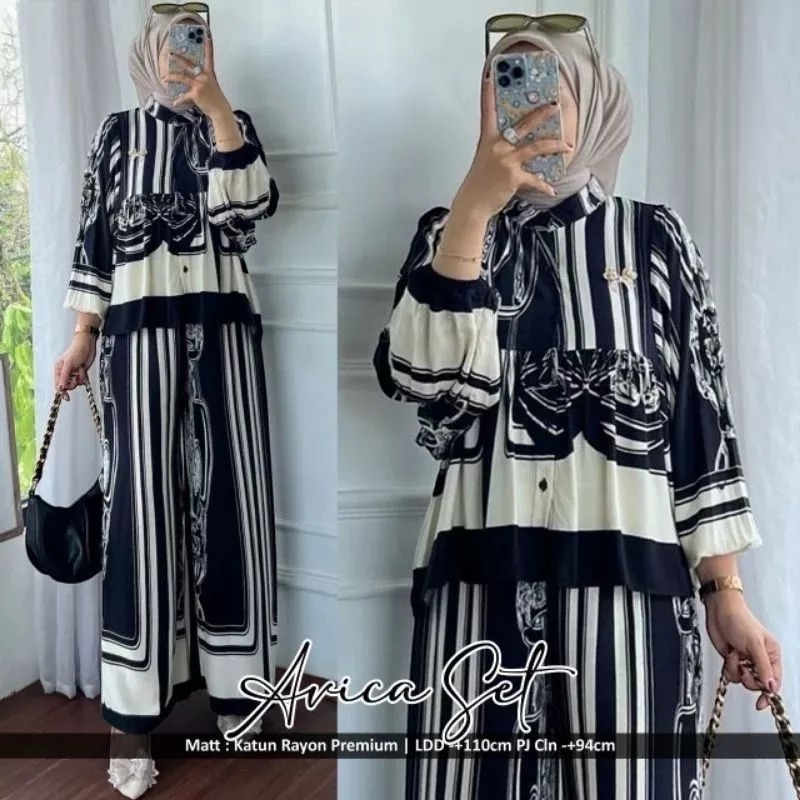 Ruk TERBARU RINJANI SET TUNIK RAYON LD 120 CELANA KULOT // ONE SET TUNIK RAYON VIRAL // SET WANITA
