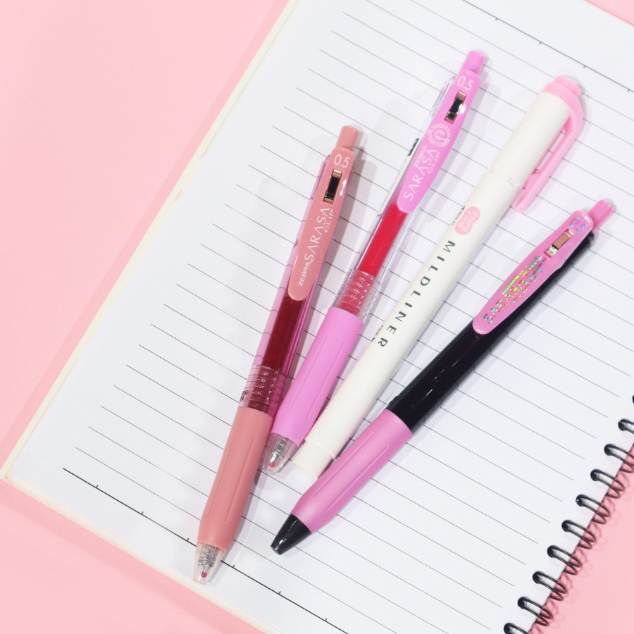 

Bulpen Alat Tulis Serbaguna Zebra Gel Pen Pulpen Sarasa Highlighter Mildliner Paket Alat Tulis