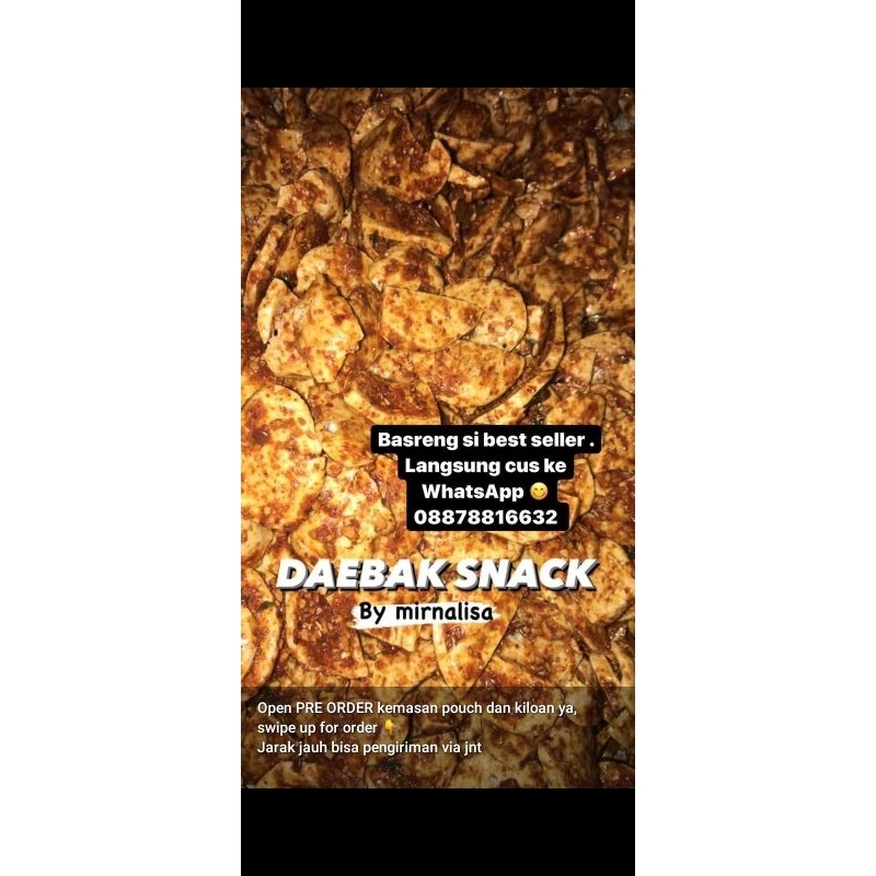 

basreng cikruh pedas/pedas manis daun jeruk potongan pipih
