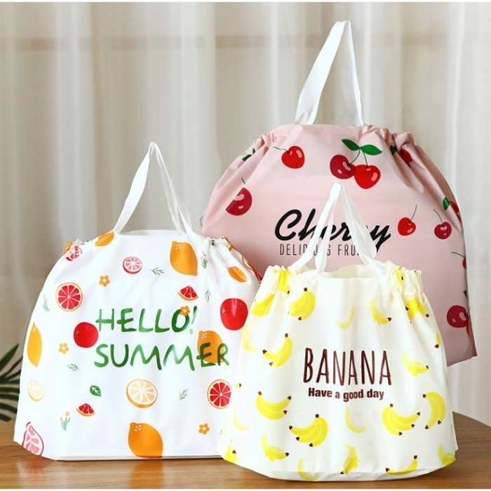 Shopping Bag Serut Kantong Plastik Serut  Tote Shopping Plastic Goodie Bag