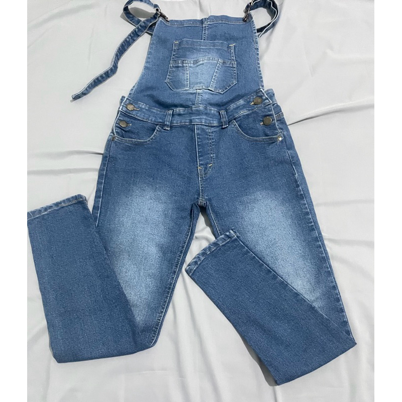 preloved jumpsuit denim baju kodok