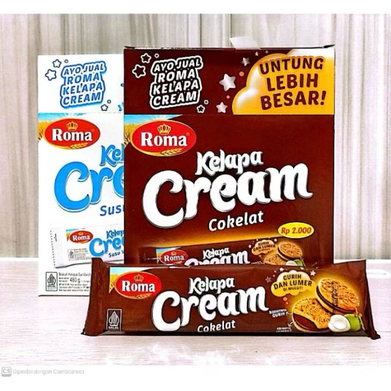 

Roma Kelapa cream 189 gram 1 dus isi 28pcs