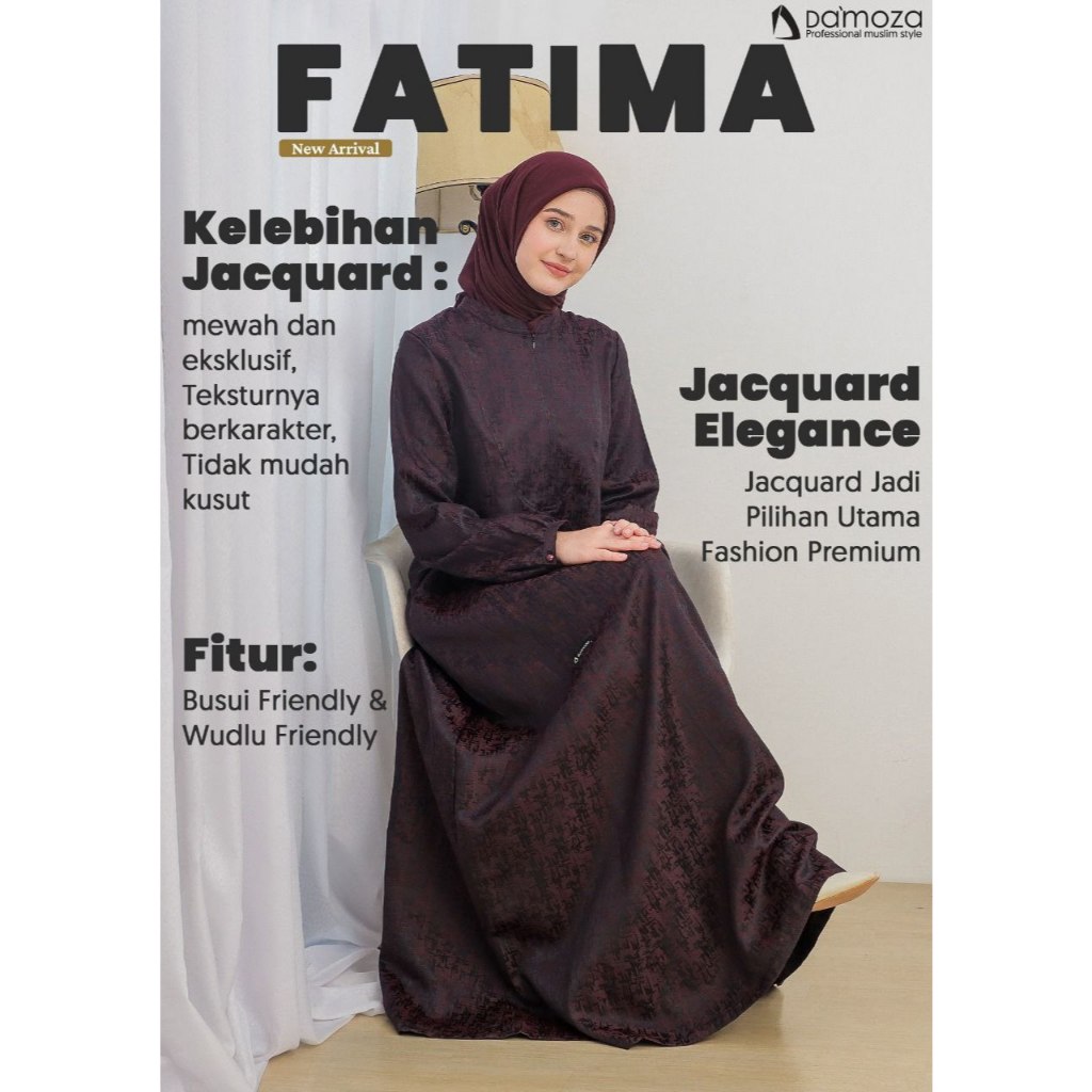 FATIMA BURGUNDY NEW 2025/GAMIS FATIMA DAMOZA TERBARU 2025/NEW MOTIF/DRESS ANGGUN/DRESSCANTIK/FASHION