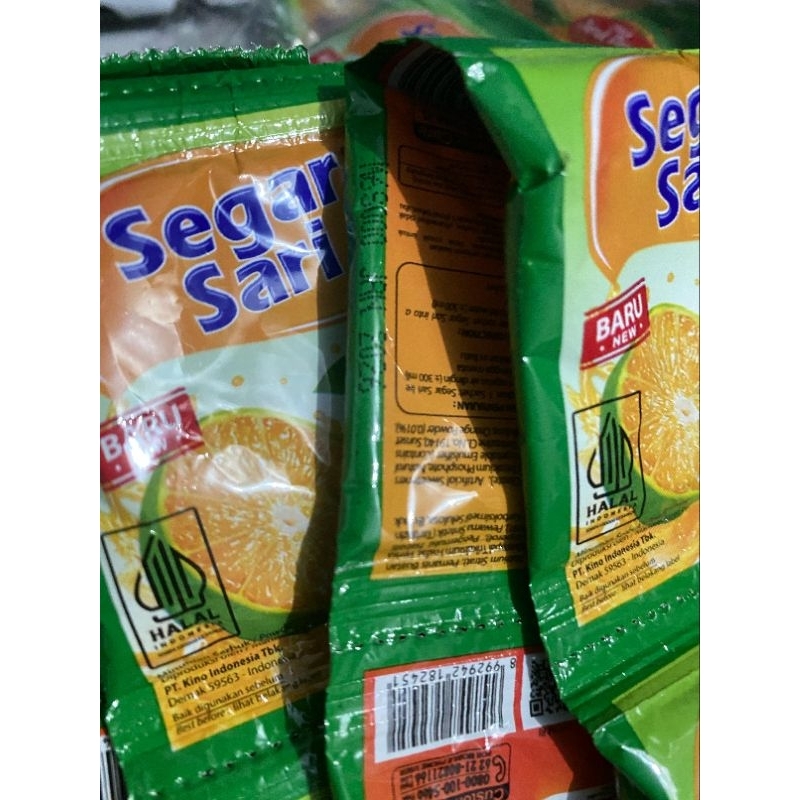 

SEGAR SARI RENCENG / SEGAR SARI MINUMAN RASA BUAH JERUK PERAS / RASA JERUK PERAS / MINUMAN KEMASAN / MINUMQN RENCENG ISI 10 bks