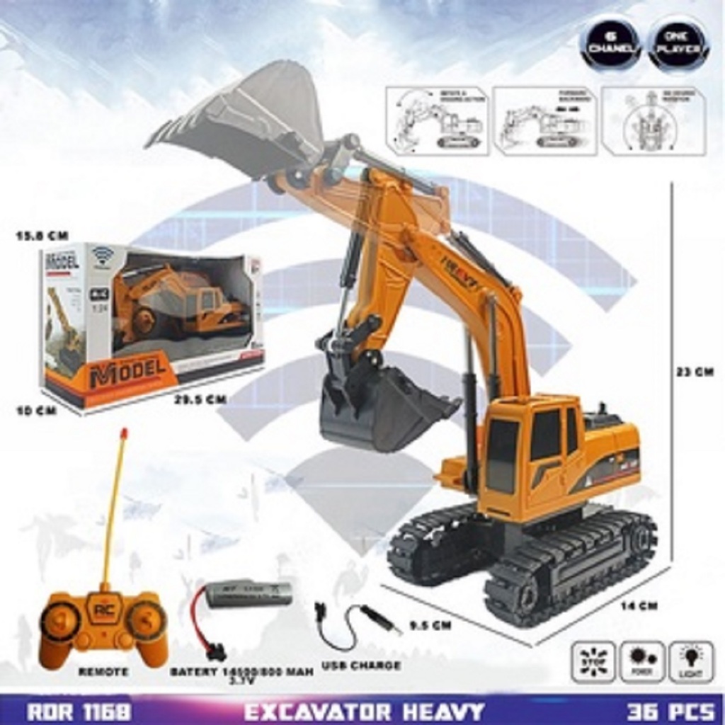 Mainan Mobil Remot Kontrol RC Beko Excavator