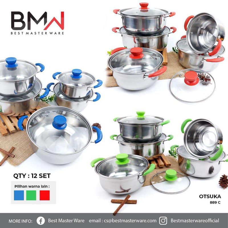 PANCI TUTUP STAINLESS SUSUN 5 +STEAMER / PANCI KUKUS STAINLESS SUSUN 5 + STEAMER