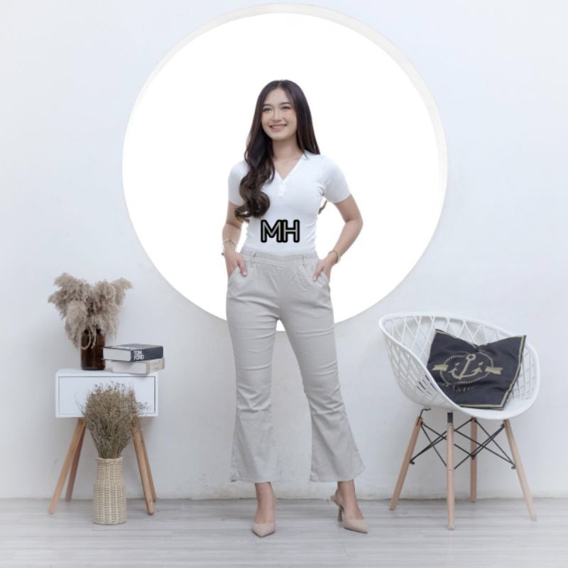Cutbray Basic Pants Celana Cutbray Wanita Celana Katun Wanita Celana Katun Wanita