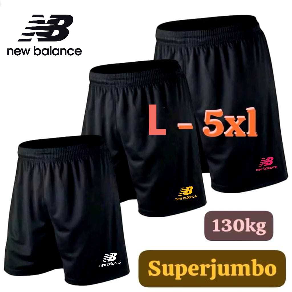 (Paket 10Pcs)ADA SAKU celana olahraga pendek running pria wanita kain hitam logo warna NB