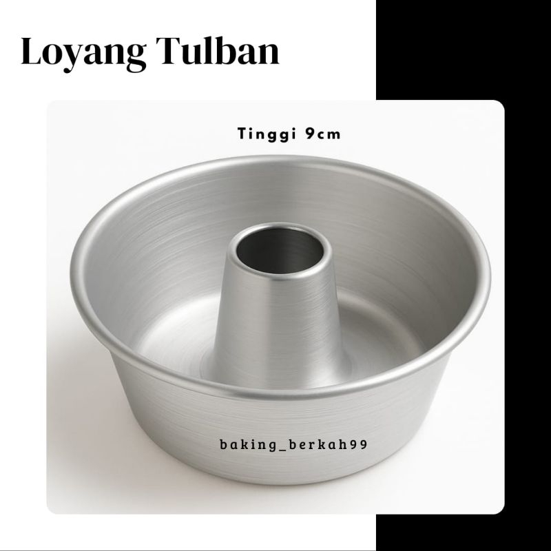 Loyang Tulban ukuran 16 18 20 22 24 cm Tebal anti lengket/Loyang Bolu - 24cm