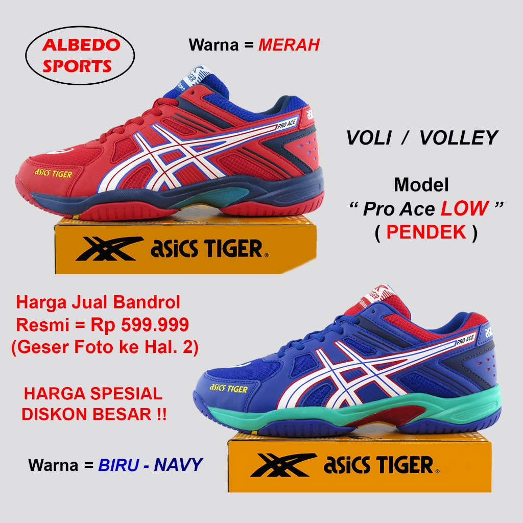 Sepatu Voli Volly Asics Tiger Model Pr.Ace LOW Original Indonesia