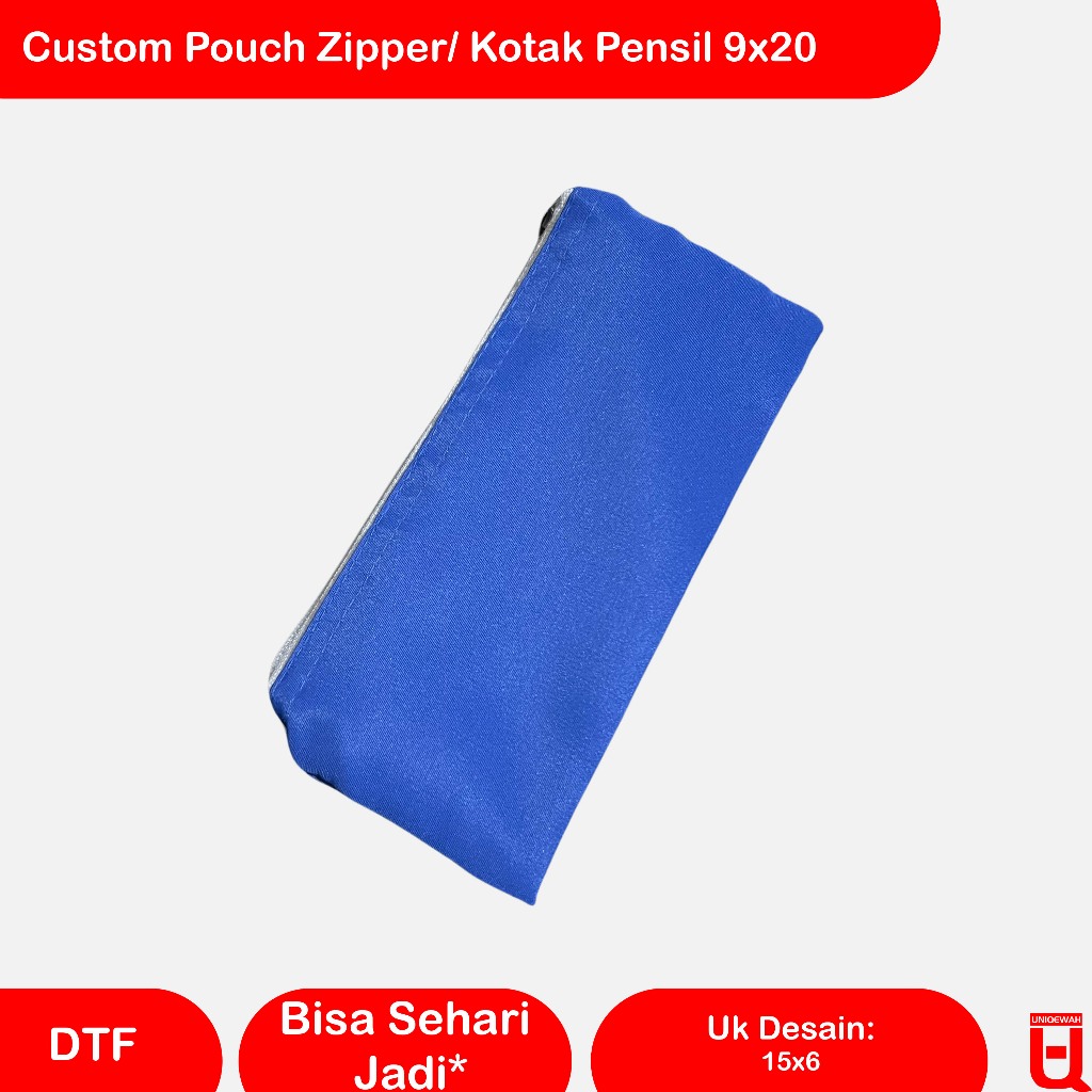 Sablon Pouch / Custom Pouch Zipper 9x20