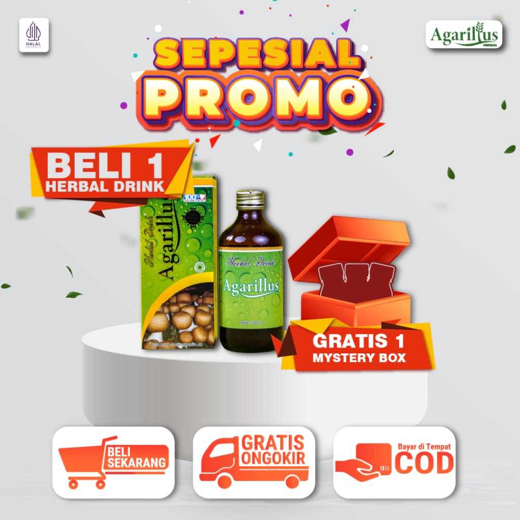 

Herbal Agarillus Drink Free Bonus Terapi Darah dan Pencernaan lihat kesaksiannya DI JTV dan TATV