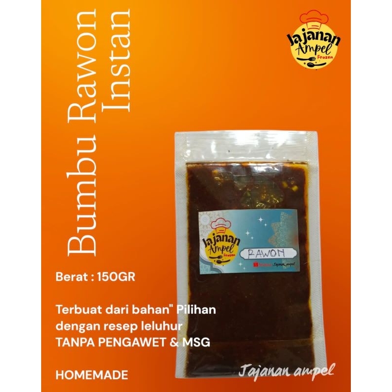 

BUMBU RAWON MURNI INSTAN,Praktis sudah ditumis tinggal Cemplung 150gr