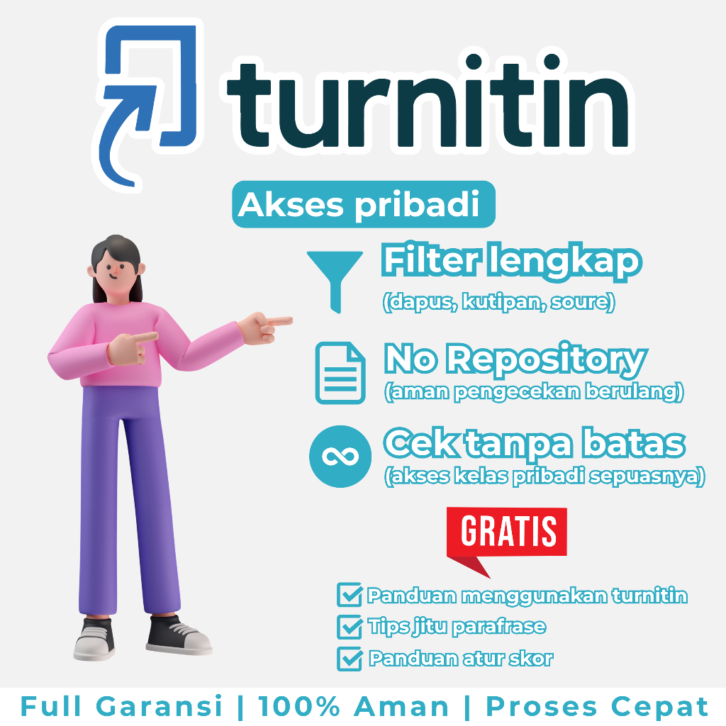 Turnitin No Repository Akses Pribadi Tanpa Batas Full Garansi