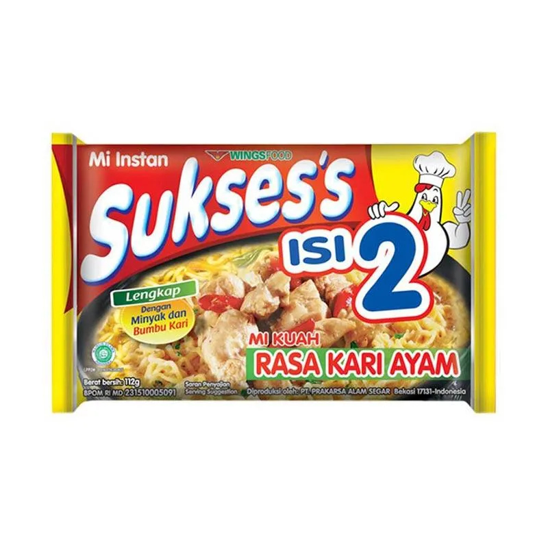 

SUKSES'S MIE INSTANT KUAH ISI 2 KARI AYAM PCK 112g