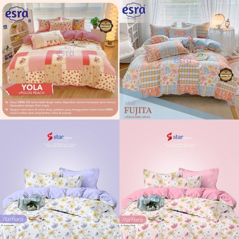 BEDCOVER + SPREI KATUN ESRA MOTIF BUNGA