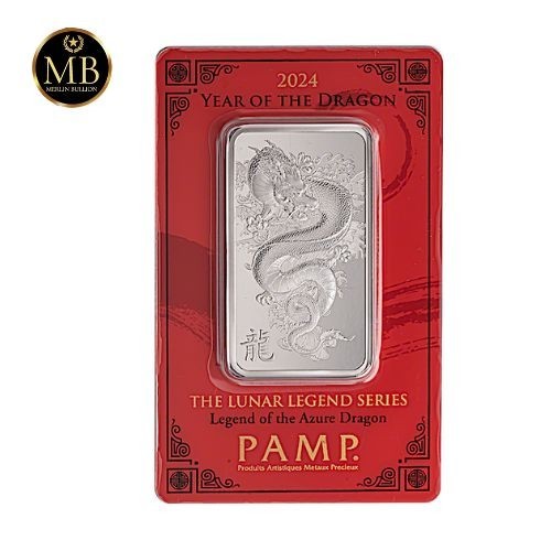 2024 1 OZ PAMP LUNAR SERIES "Year of the Dragon" / TAHUN NAGA SILVER BULLION BAR GRATIS AMPLOP PERAK