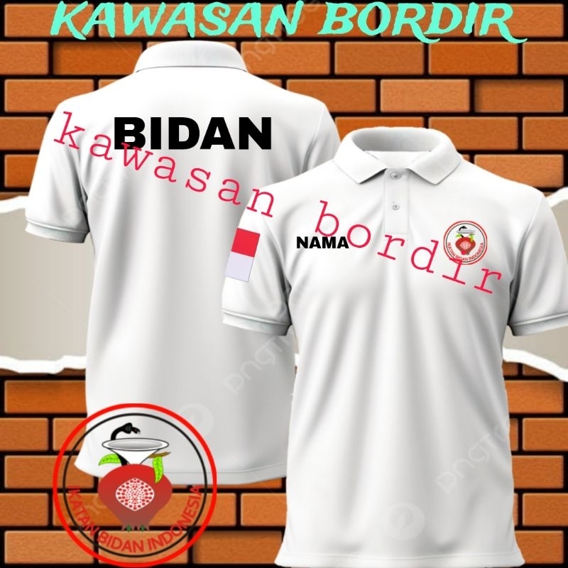 polo shirt IBI ikatan bidan Indonesia kaos IBI baju IBI seragam IBI ikatan bidan Indonesia kaos bida