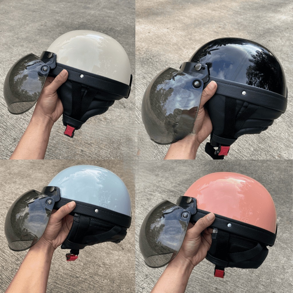 Helm Chips Bogo Retro Vespa Polos Dewasa SNI / Helm Bogo