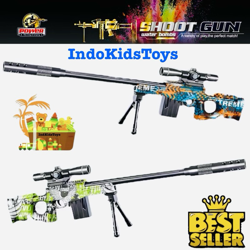 Mainan Pistol Anak Tembakan Sniper AWM WaterGel