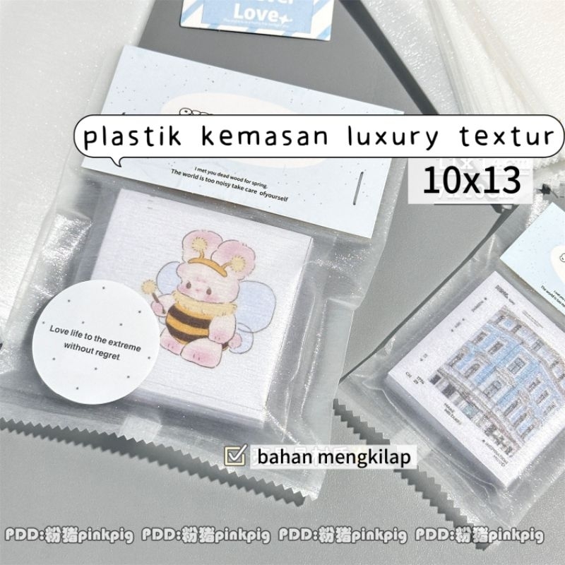 

Plastik Kemasan Alas Packing Bahan Mengkilap Free Hang tag 10x13cm