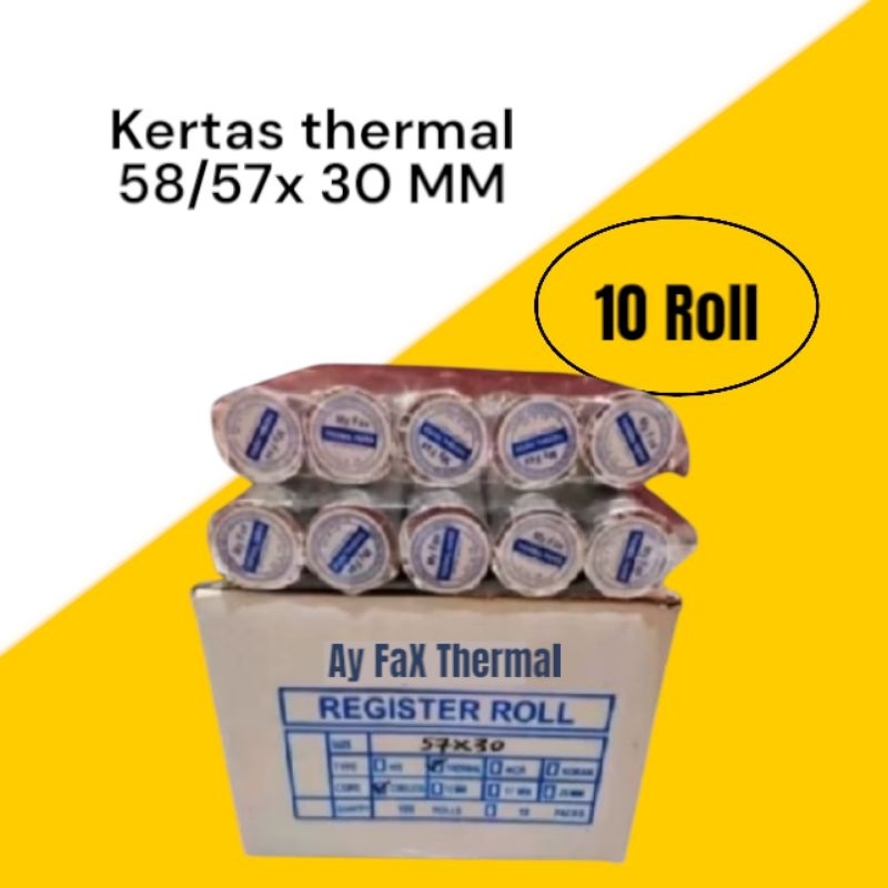 

Kertas thermal murah 58x30 paket 10 roll