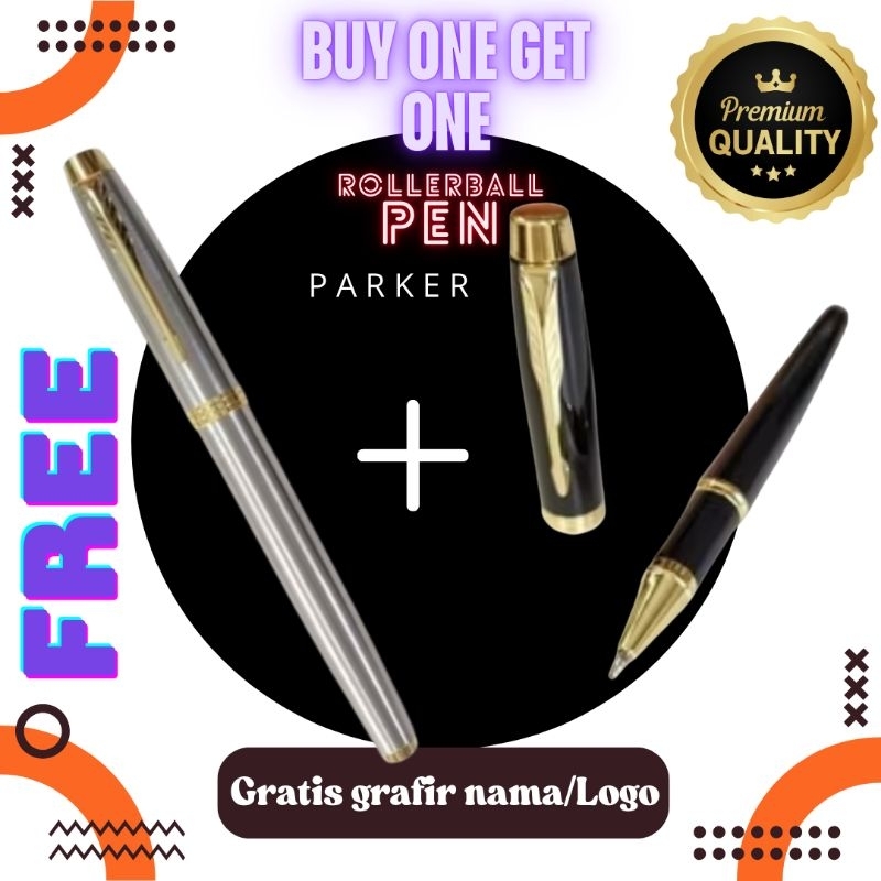 

pulpen rollerball mewah Parker beli 1 gratis 1 exclusive gratis grafir nama atau logo cocok untuk kado souvenir promosi