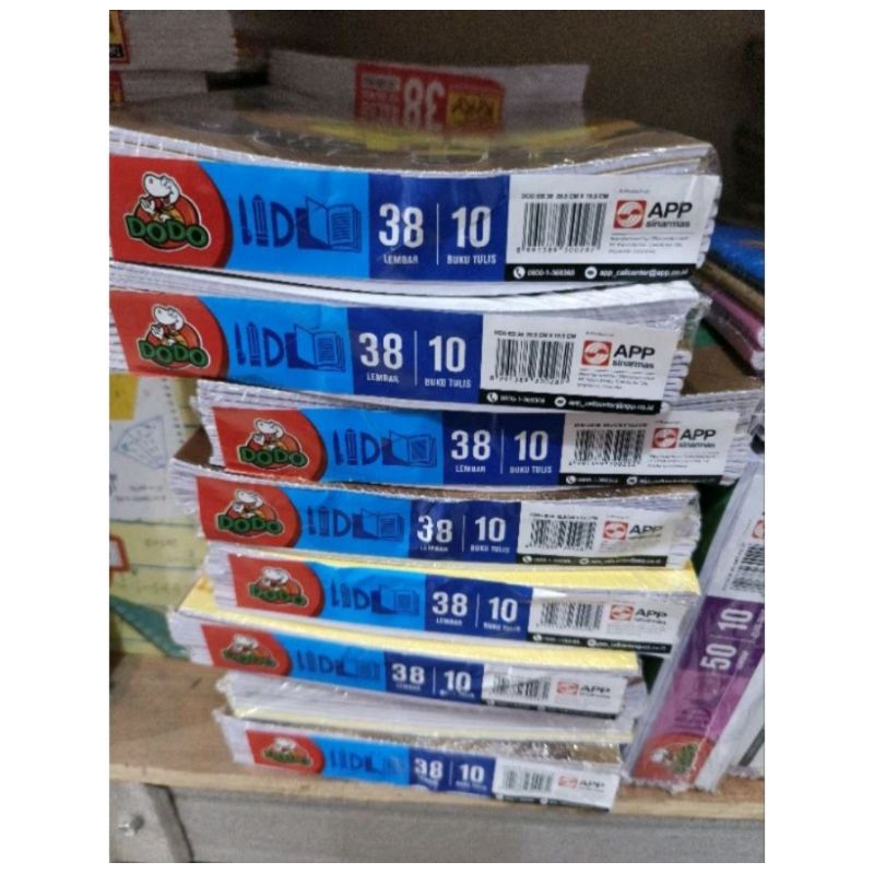 

DAPAT 10 PCS BUKU TULIS DODO by SIDU 38 LEMBAR