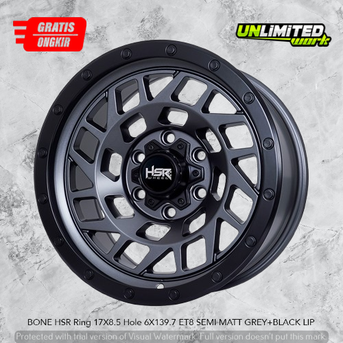 Velg Mobil Hilux Double Cabain R17 Lubang 6X139 HSR Bone Terbaru Ring 17