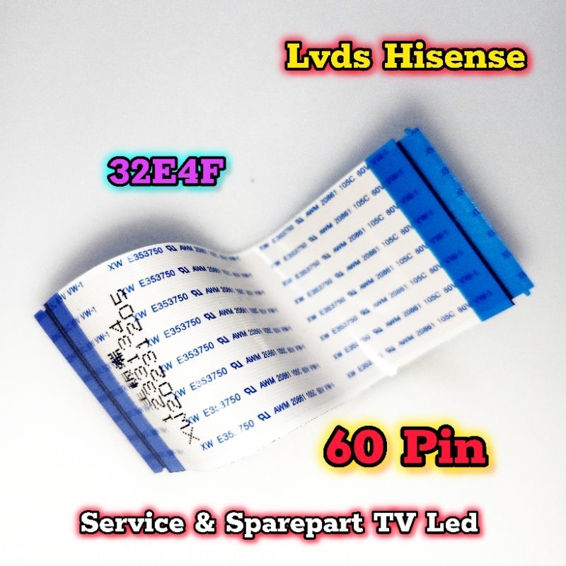 KABEL FLEXIBLE TV HISENSE 32E4F ORIGINAL BARU KABEL LVDS 32E4 KABEL TCON TV 32E4F KABEL FLEKSIBEL TV